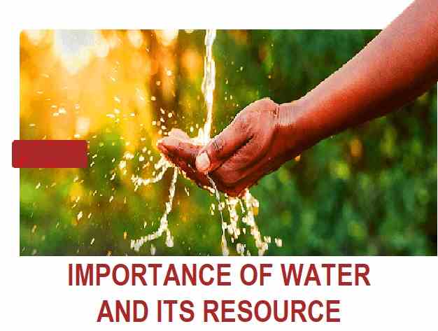 Importance Of Water And Its Resources Class 6th Goyal Brothers