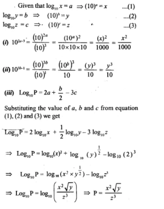 Logarithms ML Aggarwal ICSE 9th Maths Solutions Chapter-9 - ICSEHELP