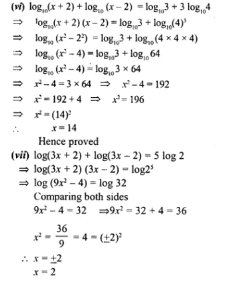 Logarithms ML Aggarwal ICSE 9th Maths Solutions Chapter-9 - ICSEHELP