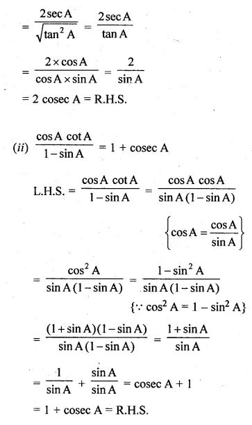 Class-10 Trigonometric Identities ML Aggarwal img 13