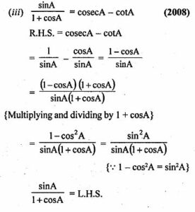 Class-10 Trigonometric Identities ML Aggarwal img 5