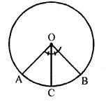 A and B are points on a circle with centre O. C is a point on the circle such that OC bisects ∠AOB, prove that OC bisects the arc AB.