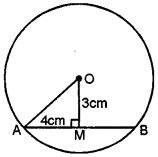 A chord of length 8 cm is at a distance of 3 cm from the centre of the circle. Calculate the radius of the circle.