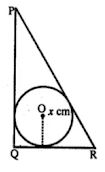 12. (a) In the figure (i) PQ = 24 cm, QR = 7 cm and ∠PQR = 90ͦ Find the radius of the inscribed circle ΔPQR.