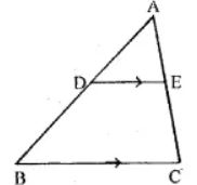 (a) In the figure (i) given below if DE || BG, AD = 3 cm, BD = 4 cm and BC = 5 cm. Find (i) AE : EC (ii) DE.