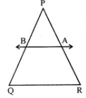 A and B are respectively the points on the sides PQ and PR of a triangle PQR such that PQ = 12.5 cm, PA = 5 cm, BR = 6 cm and PB = 4 cm. Is AB || QR? Give reasons for your answer.