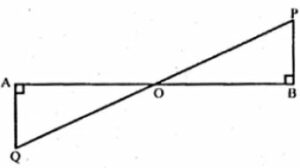 (a) In the figure, (i) given below, PB and QA are perpendiculars to the line segment AB. If PO = 6 cm, QO = 9 cm and the area of ∆POB = 120 cm², find the area of ∆QOA.