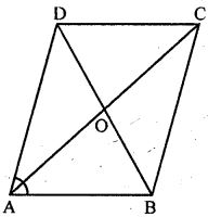 ABCD is a parallelogram. If the diagonal AC bisects ∠A, then prove that: (i) AC bisects ∠C (ii) ABCD is a rhombus (iii) AC ⊥ BD.