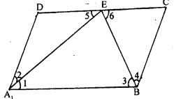  ABCD is a parallelogram, bisectors of angles A and B meet at E which lie on DC. Prove that AB.