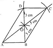 Using ruler and compasses, construct a parallelogram ABCD give that AB = 4 cm, AC = 10 cm, BD = 6 cm. Measure BC.