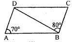 (a) In figure (1) given below, ABCD is a parallelogram in which ∠DAB = 70°, ∠DBC = 80°. Calculate angles CDB and ADB.