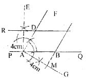 The perpendicular distances between the pairs of opposite sides of a parallelogram ABCD are 3 cm and 4 cm and one of its angles measures 60°. Using ruler and compasses only, construct ABCD.