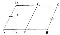 Prove that the line segment joining the mid-points of a pair of opposite sides of a parallelogram divides it into two equal parallelograms.