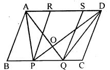 (a) In the figure (1) given below, ABCD is a parallelogram. Points P and Q on BC trisect BC into three equal parts. Prove that: