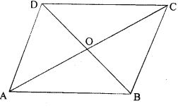 Prove that the diagonals of a parallelogram divide it into four triangles of equal area. Solution