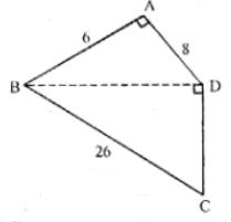  Find the area of the quadrilateral ABCD shown in figure (ii) given below. All measurements are in centimetres.