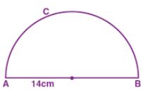 If the diameter of a semi-circular protractor is 14 cm, then find its perimeter.