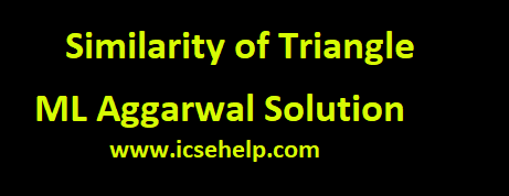 similarity of triangles class 10 ml aggarwal