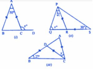 4. In the following diagrams, find the value of x: