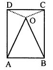  In the figure (ii) given below, O is a point in the interior of a square ABCD such that OAB is an equilateral trianlge. Show that OCD is an isosceles triangle.