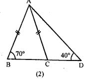 In the figure (2) given below, AB = AC. Prove that AB > CD.