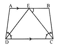 In the adjoining figure, AB || DC. CE and DE bisects ∠BCD and ∠ADC respectively. Prove that AB = AD + BC.