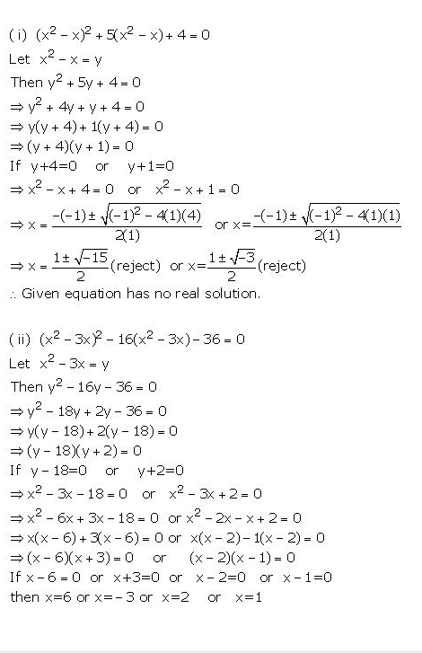 Concise Solutions Quadratic Equations Chapter 5 Icse Maths Icsehelp