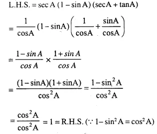 Trigonometrical Identities Concise Solutions Chapter-21 Class 10 - ICSEHELP