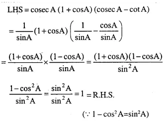 Trigonometrical Identities Concise Solutions Chapter-21 Class 10 - ICSEHELP