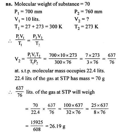 Ans 22 Avogadro' Law Mole Concept Dalal Simplified ICSE Chemistry