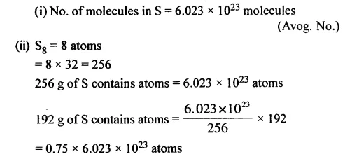 Ans 4 Avogadro' Law Mole Concept Dalal Simplified ICSE Chemistry