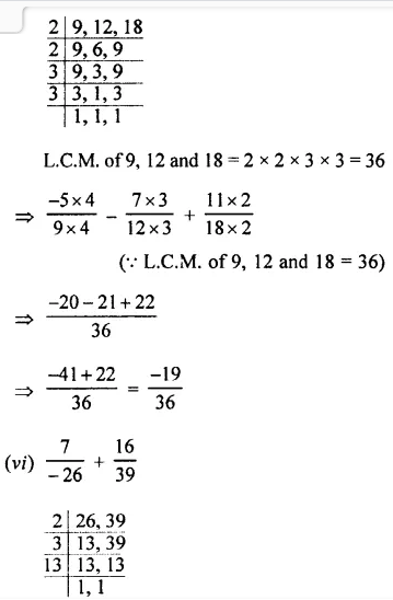 Rational Numbers ICSE Class-7th Concise Selina Maths Solutions - ICSEHELP