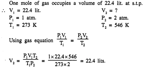 Ans 1 Study of Gas Laws ICSE Class-9 Dalal Simplified Chemistry