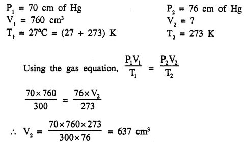 Ans 1 Study of Gas Laws ICSE Class-9 Dalal Simplified Chemistry