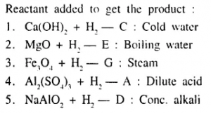 Ans 1 Unit Test Paper 6 Study of The First Element Hydrogen ICSE Class-9