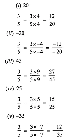 Ans 10 EXERCISE 2 (A) Rational Numbers ICSE Class-7th