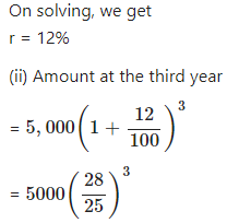 Ans 12 Exercise - 3(A) Compound Interest (Using Formula) ICSE Class-9th Concise