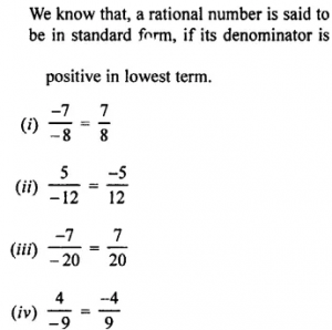 Ans 14 EXERCISE 2 (A) Rational Numbers ICSE Class-7th