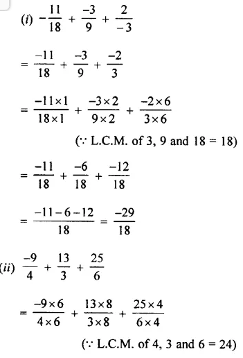 Rational Numbers ICSE Class 7th Concise Selina Maths Solutions ICSEHELP