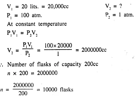 Ans 5 Additional Question Study of Gas Laws ICSE Class-9 Dalal Simplified Chemistry