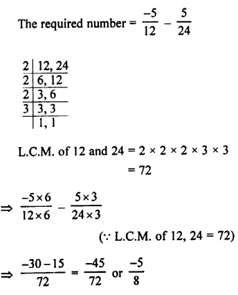 Ans 6 EXERCISE -2 E Rational Numbers ICSE Class-7th