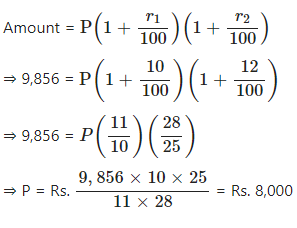 Ans 7 Exercise - 3(A) Compound Interest (Using Formula) ICSE Class-9th Concise