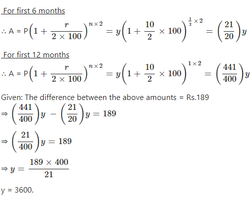 Ans 7 Exercise - 3(E) Compound Interest (Using Formula) ICSE Class-9th Concise