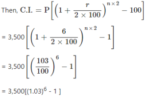 Ans 8 Exercise - 3(C) Compound Interest (Using Formula) ICSE Class-9th Concise