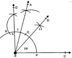Construct an angle of 75° and then bisect it.
