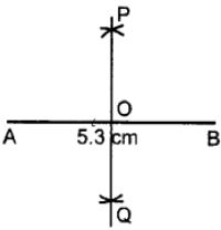 Draw a line segment AB of length 5.3 cm. Using two different methods bisect AB.