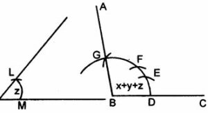 Given below are the angles x, y, and z.