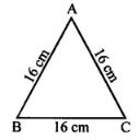 Find the area of an equilateral triangle whose each side is 16 cm. (Take 