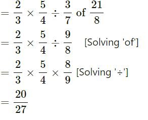 Fractions ICSE Class-7th Concise Selina Maths Solutions Exe 3c 5.8