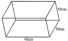 A closed box is cuboid in shape with length = 40 cm, breadth = 30 cm and height = 50 cm. It is made of a thin metal sheet. Find the cost of metal sheet required to make 20 such boxes, if 1 m2 of metal sheet costs Rs. 45.